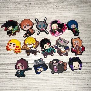 Anime Demon Slayer Character Shoe Charms Set